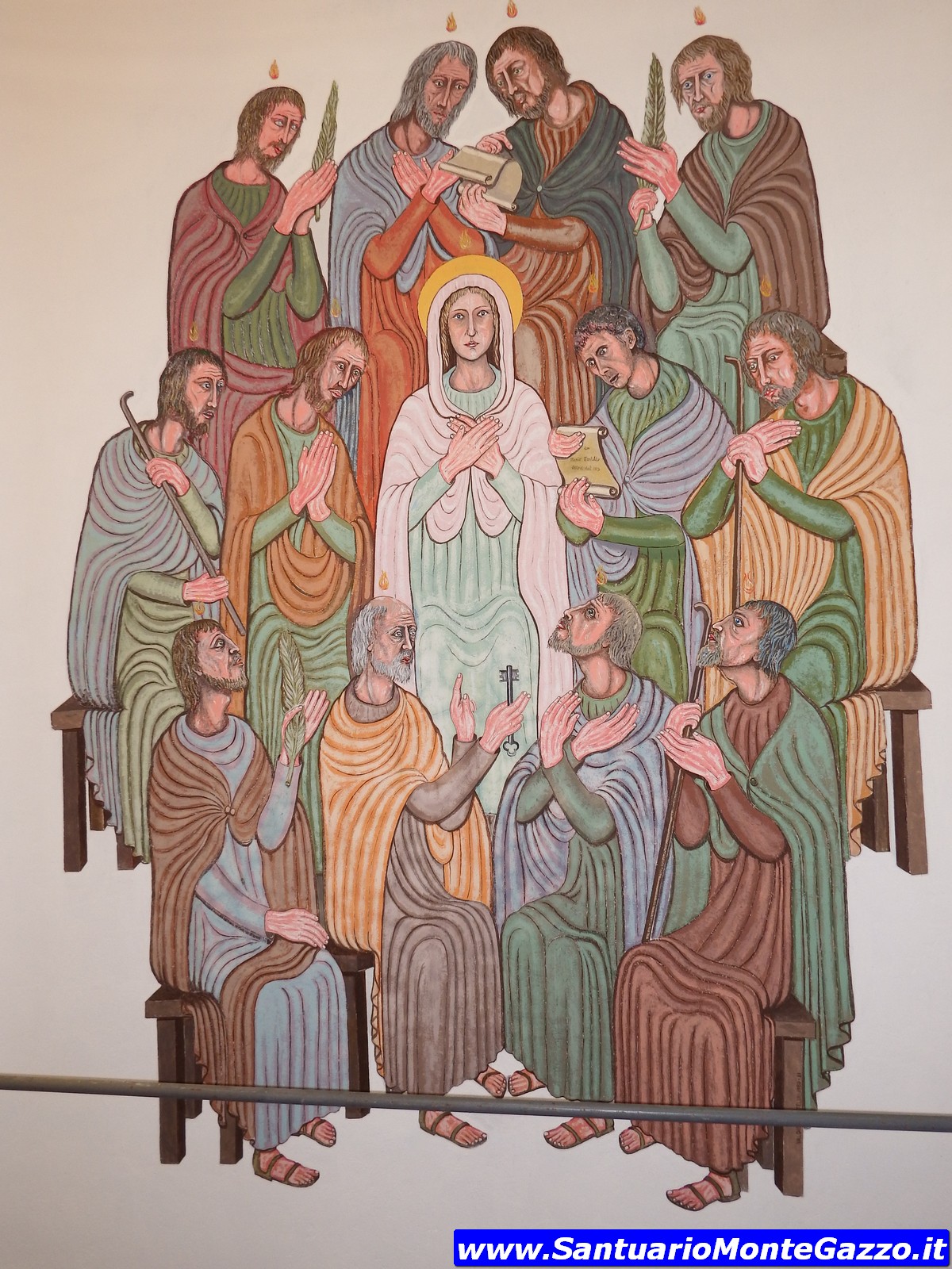 Pentecoste sulla volta del Santuario del Gazzo